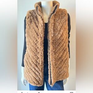 Love Token Faux Fur Brown Vest